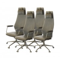 Комплект кресел АКЛАС Ронин CH TILT 4 шт Серый (Wax PU 424-черно-серый) Комплект кресел АКЛАС Ронин CH TILT 4 шт Серый (Wax PU 424-черно-серый)